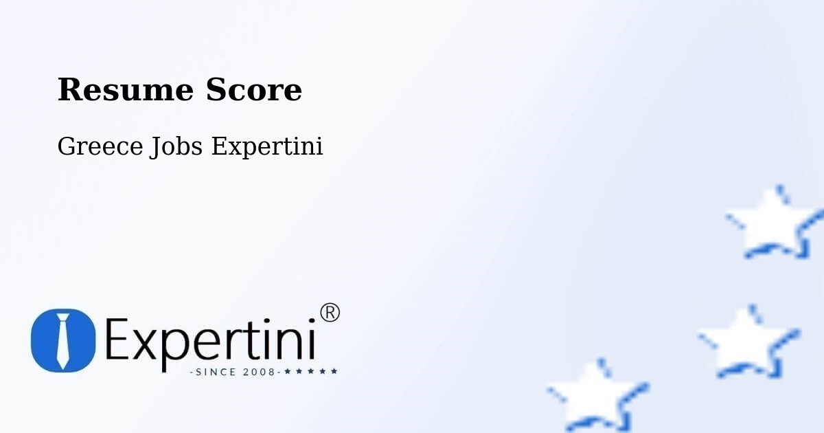 Resume Score & Job Description Match Tool – Pýrgos - Greece Jobs Expertini